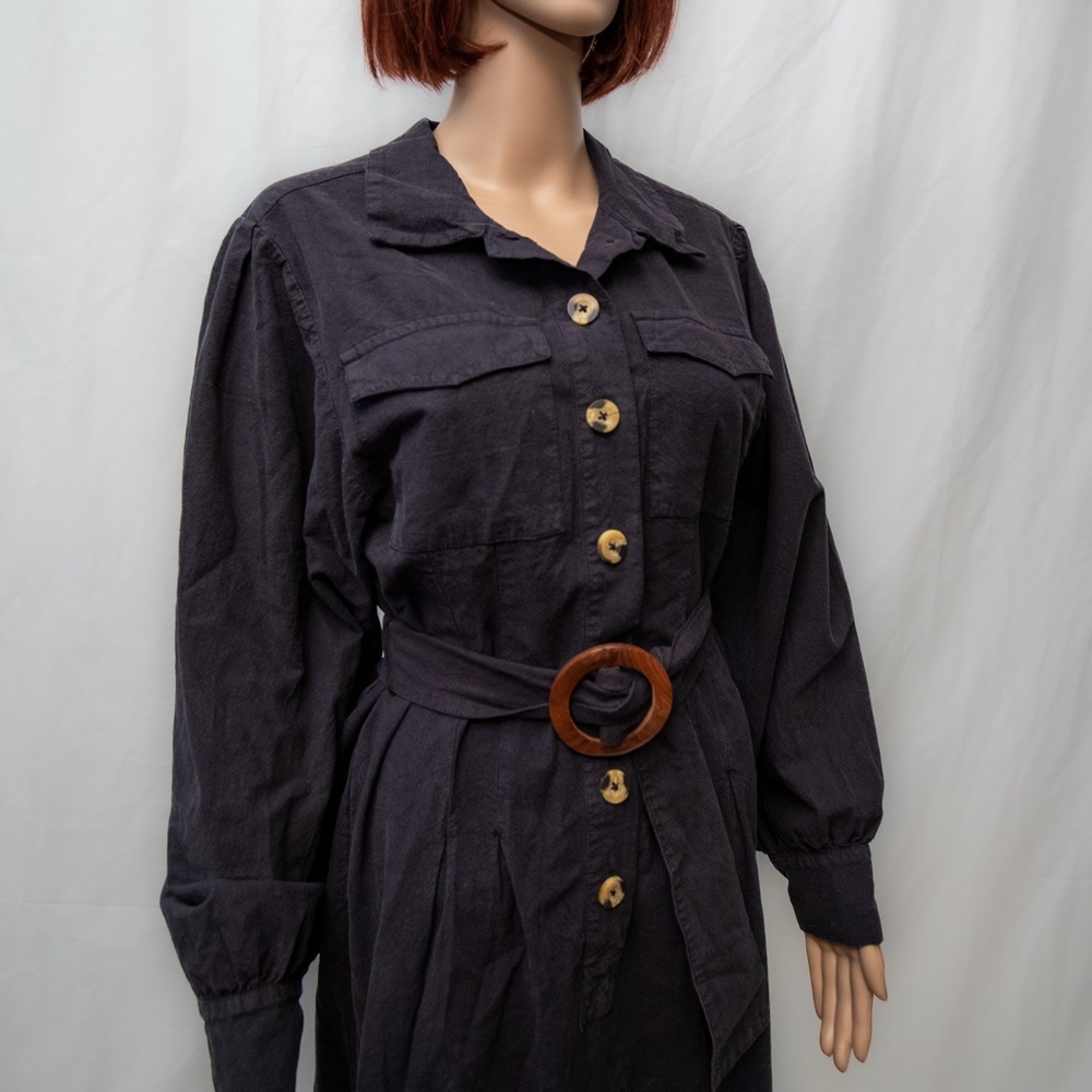 Free People Audrey Button Down Midi Shirt Dress size Small NWT - Picture 8 of 12